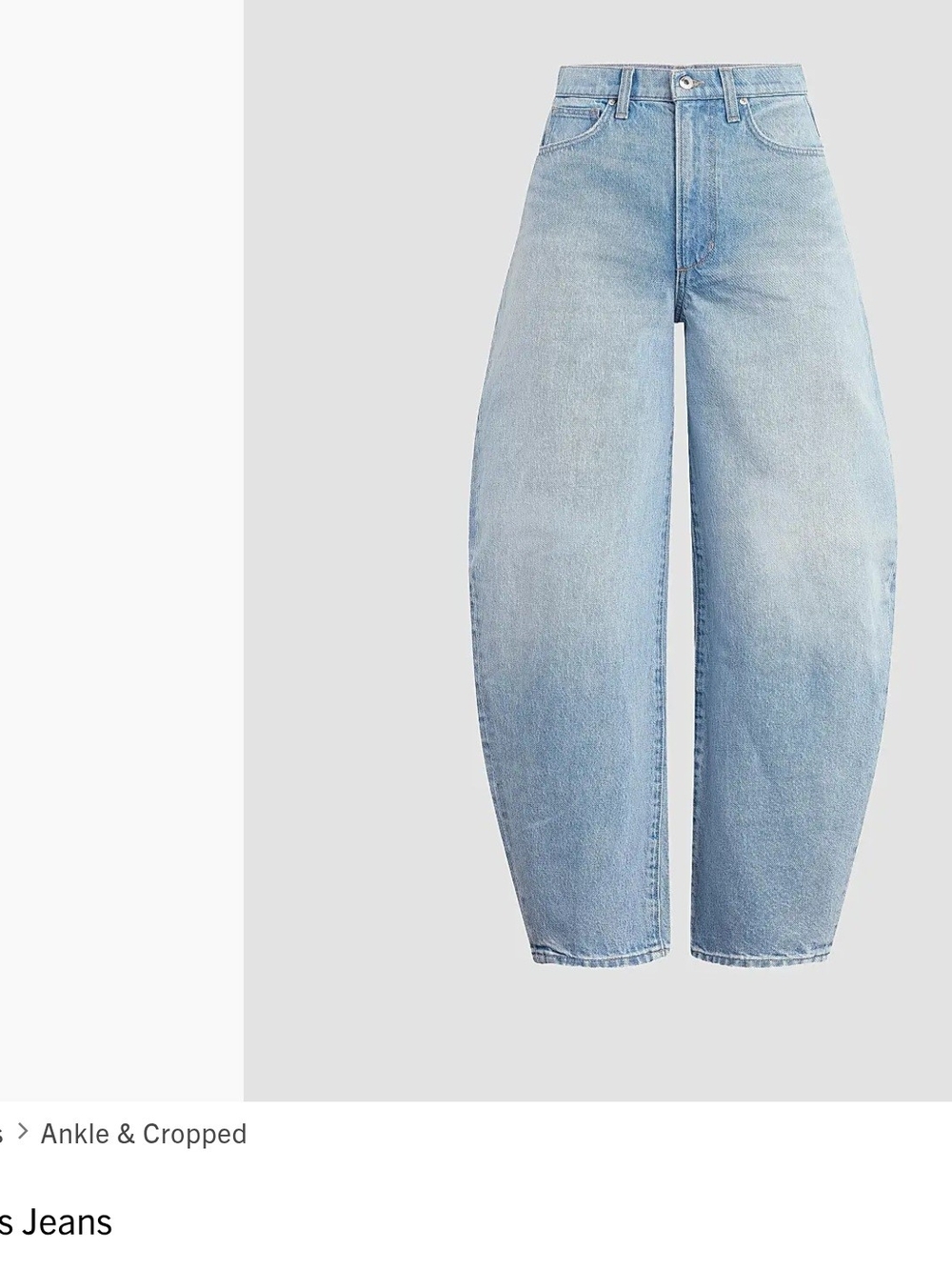 Joe's Jeans Light Wash High-Rise Wide Leg Jeans